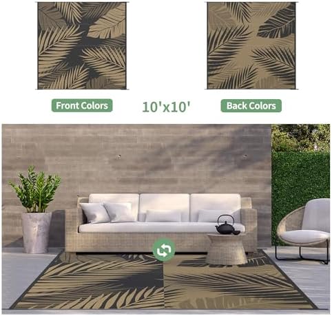 GENIMO Outdoor Rug, Waterproof Plastic Rugs - Image 2