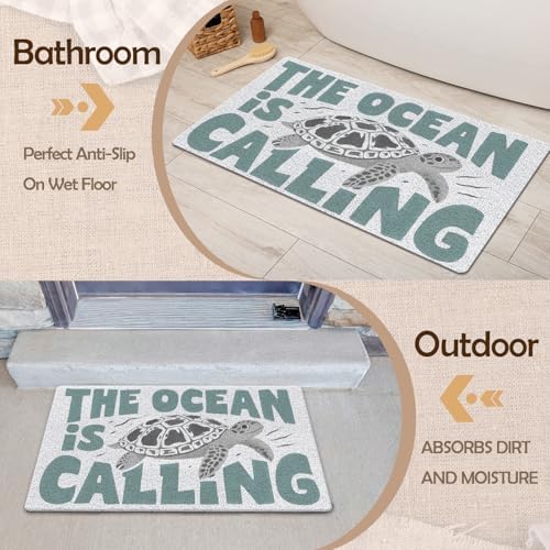 Sea Turtle Beach Door Mat, Coastal Beach Welcome Mats - Image 5