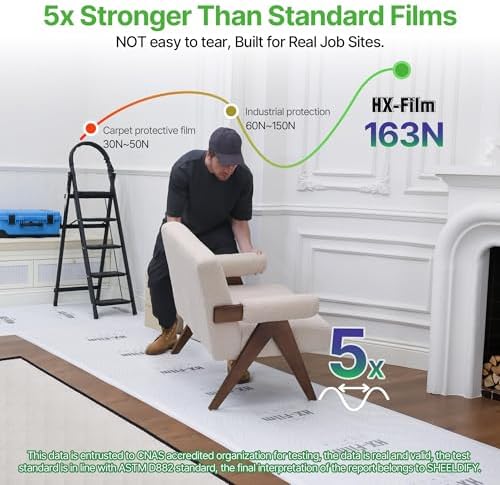 39" x200' Heavy-Duty Floor Protection | Construction Grade Carpet Protector | - Image 5