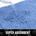 Smiry Dog Door Mat for Muddy Paws, Absorbent Non Slip Dirt Trapper - Image 5