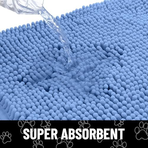 Smiry Dog Door Mat for Muddy Paws, Absorbent Non Slip Dirt Trapper - Image 5