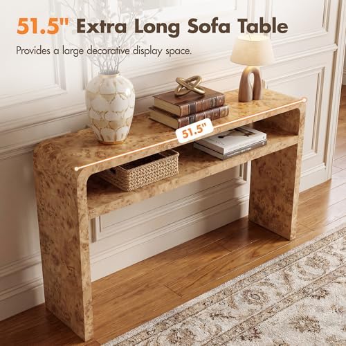 Hyfirm Burl Wood Style Console Table - Image 6