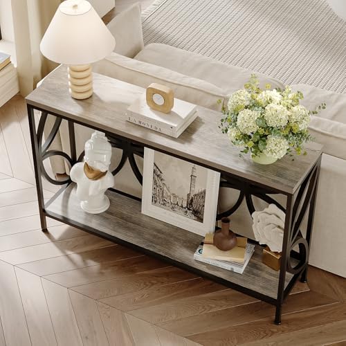 GiftGo Narrow Sofa Table 47.2 Inch, Industrial Sofa Table Behind Couch - Image 5