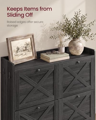 VASAGLE Narrow Shoe Storage Cabinet Organizer - Image 6