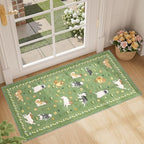 DUKINO 2x4 Rug Runner, Washable Dog Bathroom Rug Soft Non Slip by DUKINO