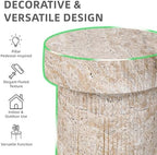 Travertine Side Table, 24 Inch Outdoor End Table - Image 5