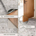 Large Light Gray & Sage 10x14 Living Room Rug - Image 5