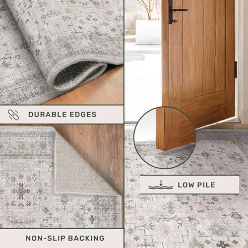 Hazo Haus Boho 2x5 Floral Bathroom Runner Rug - Image 5