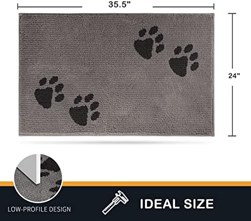 PURRUGS Dirt Trapping Door Mat Indoor Entrance, Light Grey - Image 2