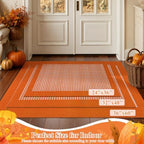 Ileading Fall Indoor Door Mat Washable Orange Muddy Rugs - Image 7