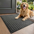 LUMI Washable Indoor Door Mat for Entryway 17x30, Entrance Mat, Deep Gray by LUMI