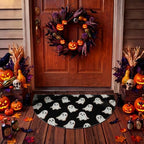 Tinideya Halloween Ghost Doormat Black Semicircle Welcome Mat 27.56'' - Image 6