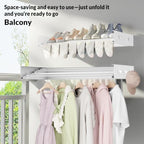 Foldable Wall-Mounted Clothes Drying Rack, 31.5 Inches, Holds up to 60 lbs - Image 4