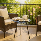 Party Zealot 1 Pack Extra-Large Metal Outdoor Side Tables 18 Inches Outside End - Image 5