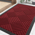 Smiry Front Door Mat Outside Entrance, Natural Rubber Doormat, 29.5x17 Inch by Smiry