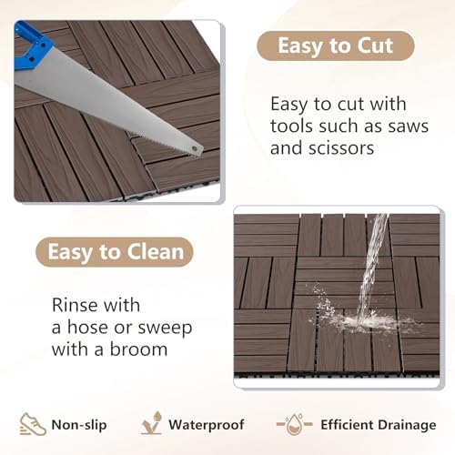Skypatio Interlocking Deck Tiles 9 PCS, Poolside & Garden - Image 6
