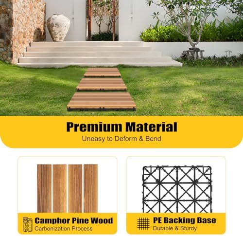 36PCS Wooden Decking Tiles, Balcony Floor Covering - Image 3