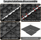 12" Patio Deck Tile, Patio Flooring, 44 Packs Deck Tiles Interlocking Outdoor - Image 4