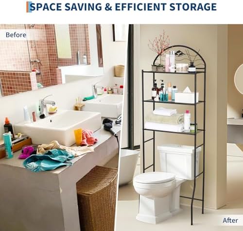 3 Tier Bathroom Over Toilet Storage Organizer Rack, Over the Toilet Storage - Image 4