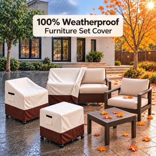 Rileytee 5 Pcs Patio Furniture Covers Waterproof - Image 7