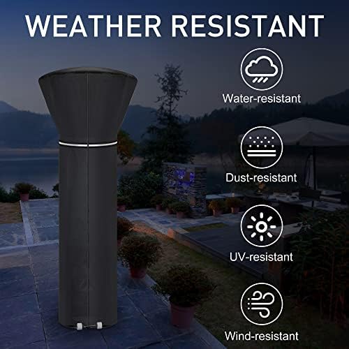 Patio Heater Covers with Reflective Strip, Outdoor Heater Cover Waterproof - Image 5
