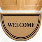 OLANLY Half Circle Door Mat 47x32, Low Profile Doormat by OLANLY