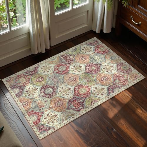 Lahome Moroccan Washable Indoor Door Mat, 2x3 Entryway Rugs by Lahome