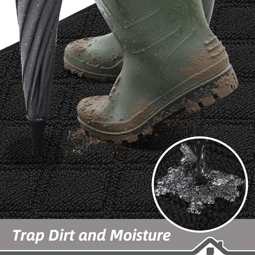 BEQHAUSE Dirt Trapper Door Mat 36" x 60" Non-Slip Washable - Image 3
