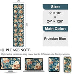 DUKINO 2x10 Runner Rug for Hallway, Washable Kitchen Rugs, Prussian Blue - Image 2