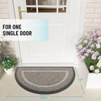 OLANLY Half Circle Front Door Mat Outside 29.5x17 All-Season Rubber Doormat - Image 2