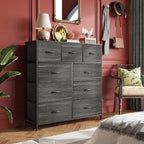 WLIVE Tall Dresser for Bedroom, 9 Drawer Chest of Drawers - Image 4