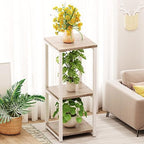 3 Tier Plant Stand Indoor Corner Tall Square Shape Plant Shelf - Image 2