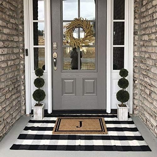 Buffalo Plaid Outdoor Rug, Layering Rug - Image 3