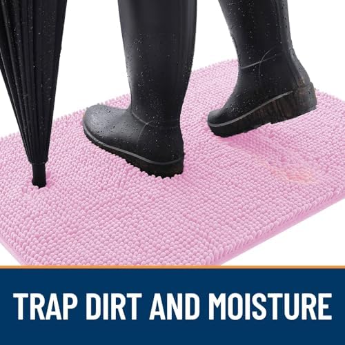 OLANLY Dog Door Mat for Muddy Paws 47x32, Super Absorbent Chenille Mud Mat - Image 2