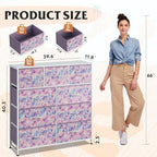 WLIVE Tall Dresser for Bedroom, 9 Drawer Chest of Drawers - Image 3