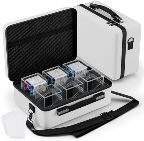 Proijeut Card Deck Box with Portable Case, 6 Pack Clear Commander Deck Box with by PROijeut