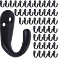 IBosins 50PCS Coat Hooks Wall Mounted Black Single Prong Robe Hook by IBosins
