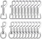 20pcs Swivel Snap Hooks for Dog Leash Collar Linking, 2 Sizes Metal Heavy Duty by LuckyGoddness