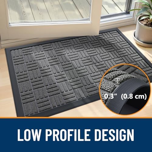 OLANLY Front Door Mat Outside Entrance 33x21, Heavy-Duty Rubber Doormat - Image 5