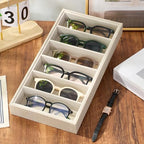 Juexica 2 Pcs Velvet Sunglass Trays 6 Grids Sunglasses Organizer - Image 3
