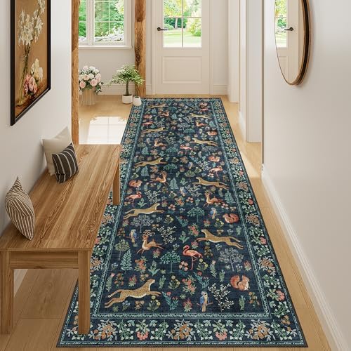 DUKINO 3x8 Runner Rug, Animal Washable Runner Rug by DUKINO