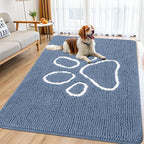 Smiry Dog Door Mat for Muddy Paws, Absorbent Non Slip Dirt Trapper by Smiry