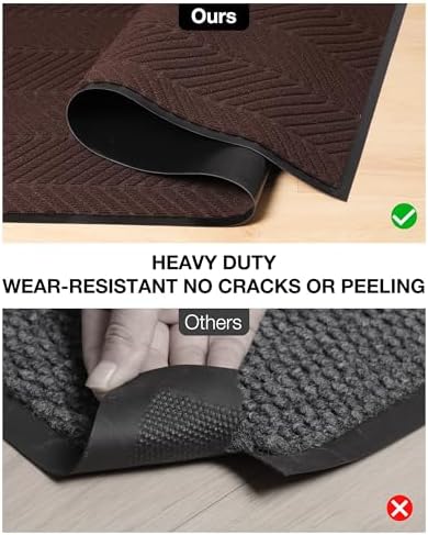 2′ x 6′ Heavy Duty Front Door Mat Indoor Outdoor Entrance, Easy Clean - Image 2