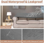 Easy-Going 100% Waterproof Loveseat Couch Cover Stretch Jacquard Sofa Cover - Image 3