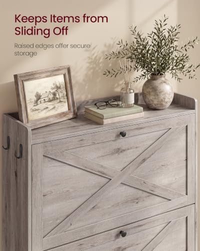 VASAGLE Narrow Shoe Storage Cabinet Organizer - Image 6