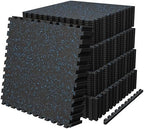 AIRHOP 0.56in Thick 192 Sq Ft Exercise Equipment Mats, 48 Tiles Upgraded Rubber by Airhop