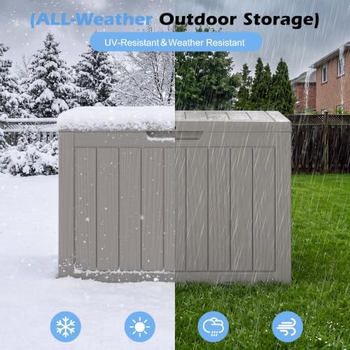 Outdoor Storage Box Waterproof, 50 Gallon Deck Box - Image 4
