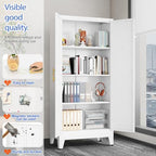 GAIOUS 61" Tall Kitchen Pantry Cabinet, Metal Storage Cabinet White Cupboard - Image 3