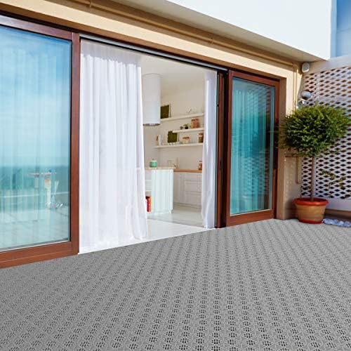 Pure Garden 6-Pack Polypropylene Interlocking Patio Deck Tiles - Image 2
