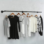 Oroonoko 70" Wall Mounted Clothes Rack, Closet Rods - Image 4